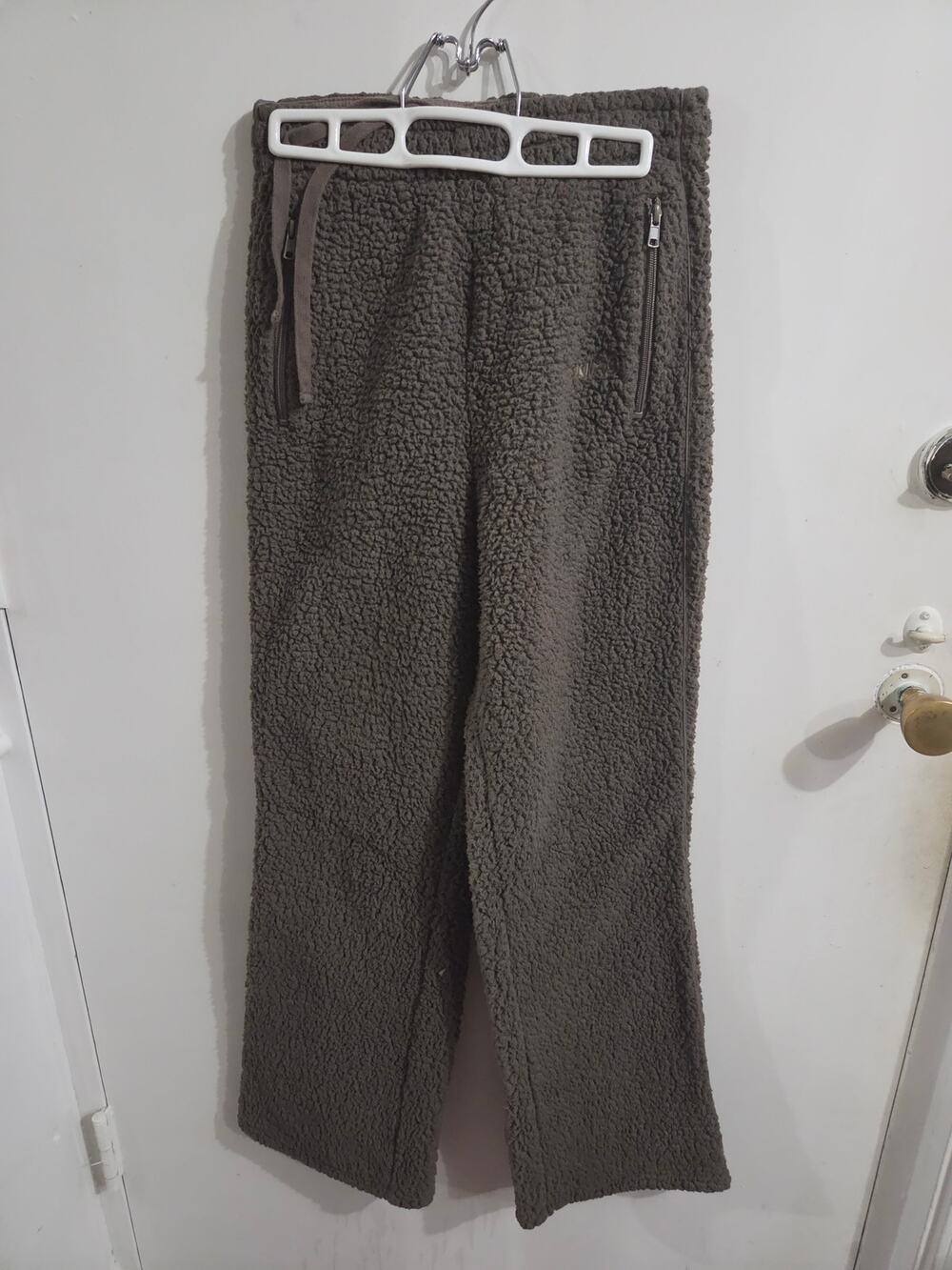 Skims sherpa teddy track pants brown XS